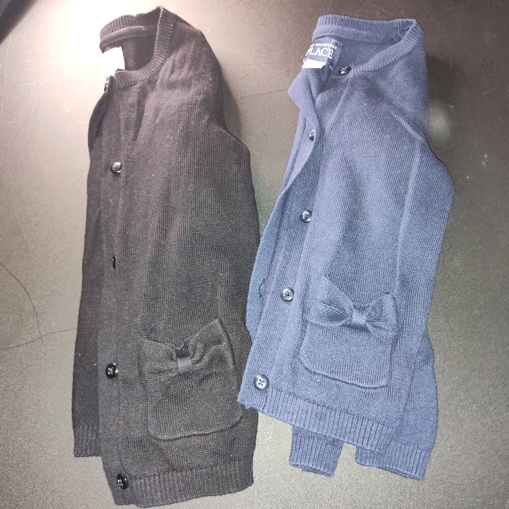 Pre-Owned Cotton Sweater Girls Black & Blue Children Place